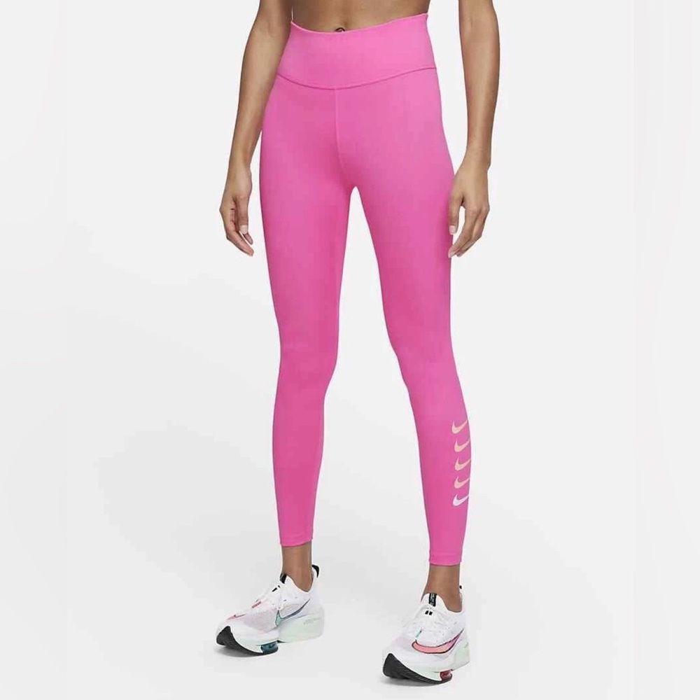 nike women running tights mid rise 7/8 leggings large $60